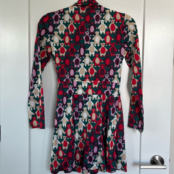 60s Bear Print Juniorite New York Dress - Picture 2 of 4